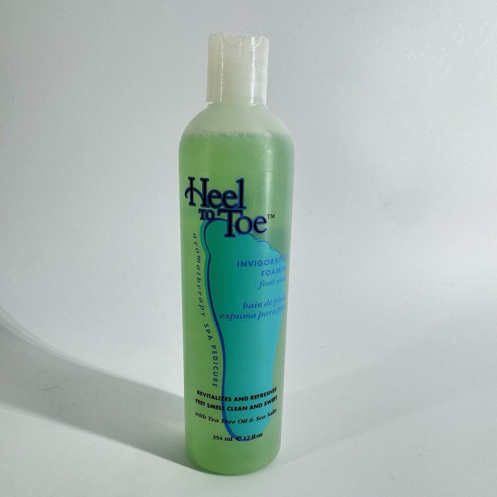Heel To Toe Invigorating Foaming Foot Soak Teatree Oil And Sea Salts 12 fl oz
